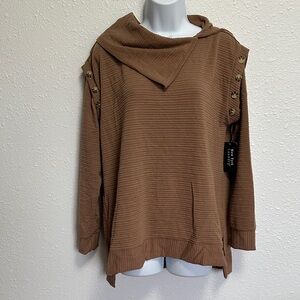 New York Laundry Tan Cowl Neck Top Size Large